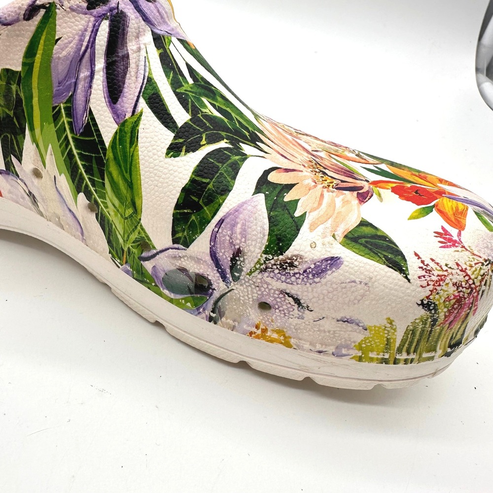 Dansko Kane Tropical Floral Eva Open Back Clogs Women White Multi Mules 37/6.5/7 - Picture 4 of 10